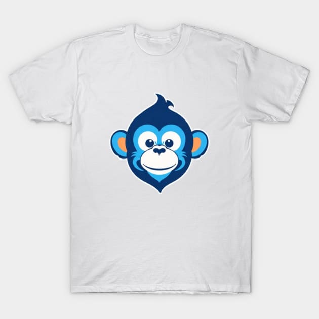 Happy Blue Monkey T-Shirt by VRMonkeyz